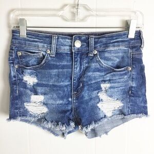 American Eagle Super Stretch High Rise Shortie Shorts Size 2